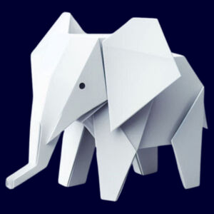 Origami elephant Design