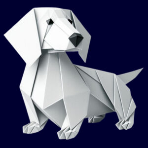 Origami dachshund Design