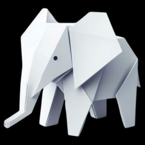 Origami elephant - mens (slim fit) Design