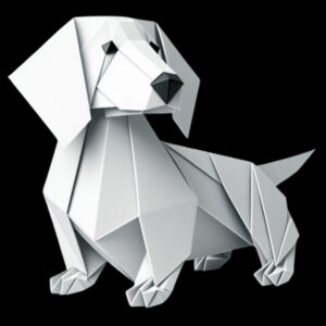 Origami dachshund (slim fit) Design